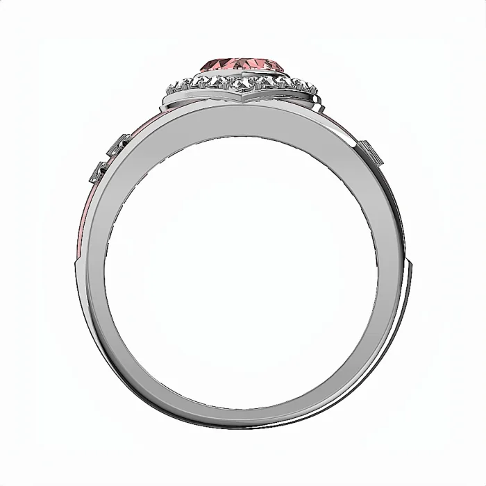 Premium Cheer Ring - Pink Heart Cut Center Stone